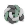Vauvan sängyn reunapehmuste - Knot 180cm- pastellinvihreä - harmaa - antrasiitti