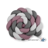 Vauvan sängyn reunapehmuste - Knot XXL pastellinvioletti-harmaa-antrasiitti