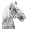 Keppihevonen - Hobby Horse A3 Dapple Gray Valkoinen Harja