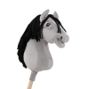 Keppihevonen - Hobby Horse A3 Harmaa hevonen, Musta Harja