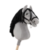 Keppihevonen - Hobby Horse A3 Harmaa hevonen, Musta Harja