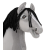Keppihevonen - Hobby Horse A3 Harmaa hevonen, Musta Harja