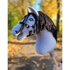 Keppihevonen - Hobby Horse A3 Harmaa hevonen, Musta Harja