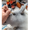Keppihevonen - Hobby Horse A3 Harmaa Hevonen, Valkoinen Harja