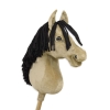 Keppihevonen - Hobby Horse A3 Hiirakko, Pitkä Musta Harja ja Valkoinen Piirto