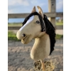 Keppihevonen - Hobby Horse A3 Hiirakko, Pitkä Musta Harja ja Valkoinen Piirto
