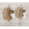 Keppihevonen hobby horse Leopard Black Musta Harja A3