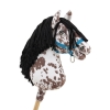 Keppihevonen hobby horse Leopard Black Musta Harja A3
