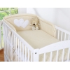 2-osainen pussilakanasetti - Leijuvat sydämet Beige Valkoisilla Pilkuilla