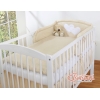 2-osainen pussilakanasetti - Leijuvat sydämet Beige Valkoisilla Pilkuilla