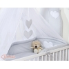 5-osainen pussilakanasetti ja suojaverho - Hanging Hearts Harmaa