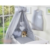 7-osainen pussilakanasetti ja katosverho - Hanging Hearts Harmaa