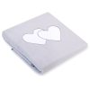 Fleece-viltti  - Hanging Hearts Harmaa