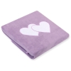 Fleece-viltti vauvalle - Hanging Hearts Violetti