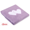 Fleece-viltti vauvalle - Hanging Hearts Violetti
