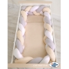 Letitetty reunapehmuste - Knot XXL Valkoinen Harmaa Beige