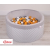 Pallomeri palloilla (200kpl) Harmaa Valkoisilla Pilkuilla