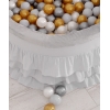 Pallomeri + pallot 200kpl Harmaa