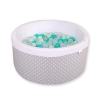 Pallomeri (+ pallot 200kpl) Harmaa Valkoisilla Pilkuilla