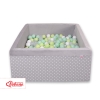 Pallomeri + pallot 200kpl Harmaa Valkoisilla Pilkuilla