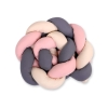 Pinnasängyn reunapehmuste - Knot 180cm Beige Antrasiitti Pastellinvaaleanpunainen