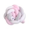 Pinnasängyn reunapehmuste - Knot 180cm Valkoinen Harmaa