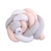 Pinnasängyn reunapehmuste - Knot 180cm Valkoinen Harmaa