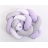 Pinnasängyn reunapehmuste - Knot 180cm Violetti Valkoinen Harmaa