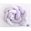 Pinnasängyn reunapehmuste - Knot 180cm Violetti Valkoinen Harmaa