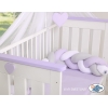 Pinnasängyn reunapehmuste - Knot 180cm Violetti Valkoinen Harmaa