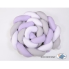 Pinnasängyn reunapehmuste - Knot XXL Violetti Valkoinen Harmaa