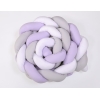 Pinnasängyn reunapehmuste - Knot XXL Violetti Valkoinen Harmaa