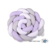 Pinnasängyn reunapehmuste - Knot XXL Violetti Valkoinen Harmaa