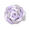 Pinnasängyn reunapehmuste - Knot XXL Violetti Valkoinen Harmaa