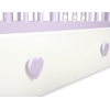 Pinnasänky 120x60cm Lorenzo + Säilytyslaatikko pinnasängyn MAXI Violetti Valkoinen