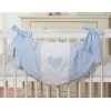 Pinnasänkyyn kiinnitettävä pussukka - Hanging Hearts Sininen Ruutukuvio