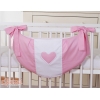 Pinnasänkyyn kiinnitettävä pussukka - Hanging Hearts Vaaleanpunainen