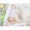 Katosverho pinnasänkyyn - Hanging Hearts  Beige Valkoisilla Pilkuilla Puuvilla