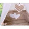 Katosverho pinnasänkyyn - Hanging Hearts  Valkoisilla Pilkuilla Sifonki