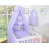 Katosverho vauvan sänkyyn - Hanging Hearts  Violetti Valkoisilla Pilkuilla Puuvilla