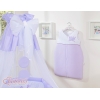 Katosverho vauvan sänkyyn - Pikkuprinssi / Pikkuprinsessa Violetti Sifonki