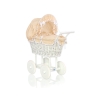 Punottu valkoinen nuken vaunu Valkoinen Beige