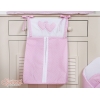 Vaippojen säilytyspussi - Hanging Hearts  Vaaleanpunainen Valkoisilla Pilkuilla