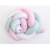 Vauvan sängyn reunapehmuste - Knot 180cm Minttu Vaaleanpunainen Valkoinen