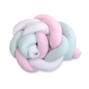 Vauvan sängyn reunapehmuste - Knot 180cm Minttu Vaaleanpunainen Valkoinen