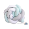 Vauvan sängyn reunapehmuste - Knot 180cm Minttu Valkoinen Harmaa