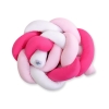 Vauvan sängyn reunapehmuste - Knot 180cm Vaaleanpunainen Valkoinen