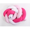 Vauvan sängyn reunapehmuste - Knot 180cm Vaaleanpunainen Valkoinen