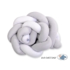 Vauvan sängyn reunapehmuste - Knot 180cm Valkoinen Harmaa