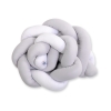 Vauvan sängyn reunapehmuste - Knot 180cm Valkoinen Harmaa